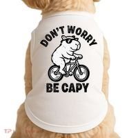 Dont Worry Be Capy Capybara Funny Capybara Doggie Tank thumb 0