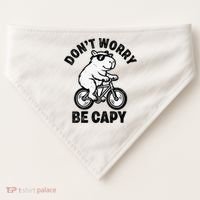 Dont Worry Be Capy Capybara Funny Capybara USA-Made Doggie Bandana thumb 0