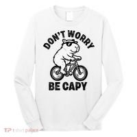 Dont Worry Be Capy Capybara Funny Capybara Long Sleeve Shirt thumb 0