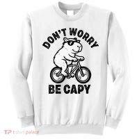 Dont Worry Be Capy Capybara Funny Capybara Sweatshirt thumb 0