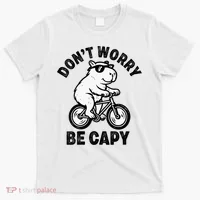 Dont Worry Be Capy Capybara Funny Capybara T-Shirt thumb 0