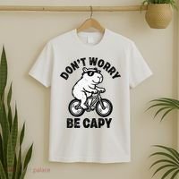 Dont Worry Be Capy Capybara Funny Capybara T-Shirt thumb 2
