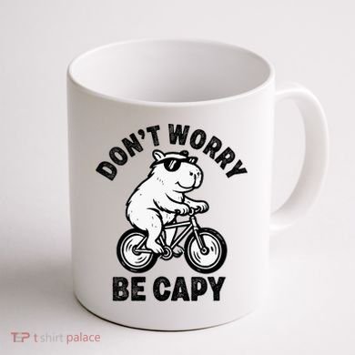 Dont Worry Be Capy Capybara Funny Capybara Coffee Mug back