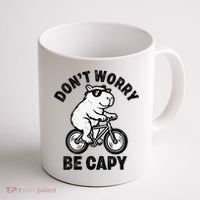 Dont Worry Be Capy Capybara Funny Capybara Coffee Mug thumb 1