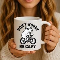 Dont Worry Be Capy Capybara Funny Capybara Coffee Mug thumb 3