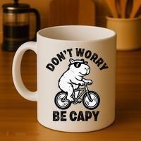 Dont Worry Be Capy Capybara Funny Capybara Coffee Mug thumb 4