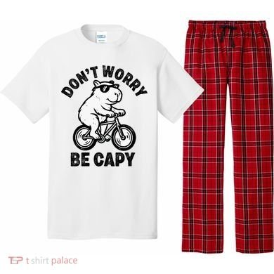 Dont Worry Be Capy Capybara Funny Capybara Pajama Set