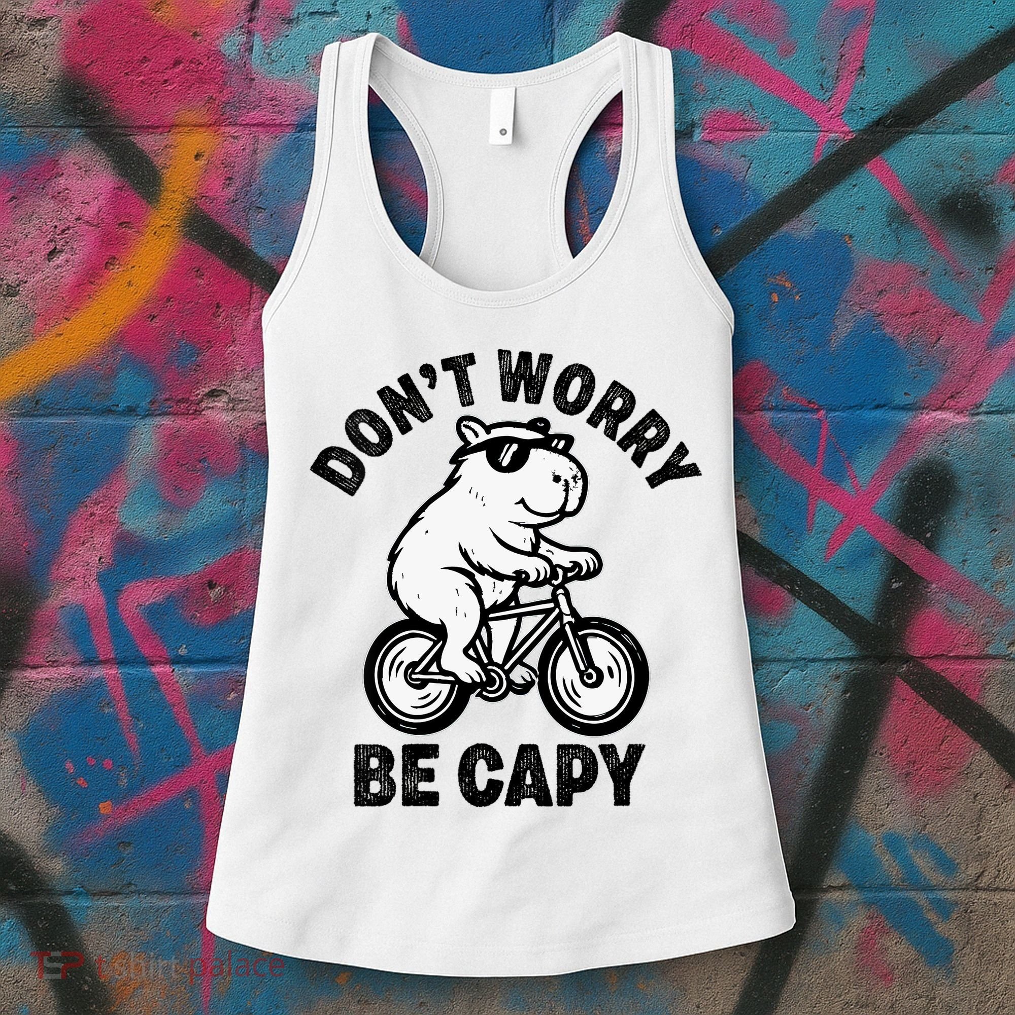 Dont Worry Be Capy Capybara Funny Capybara Women's Tank Top