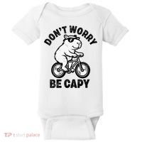 Dont Worry Be Capy Capybara Funny Capybara Baby Bodysuit thumb 0
