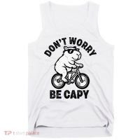 Dont Worry Be Capy Capybara Funny Capybara Tank Top thumb 0
