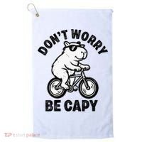 Dont Worry Be Capy Capybara Funny Capybara Golf Towel thumb 0