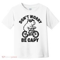 Dont Worry Be Capy Capybara Funny Capybara Toddler T-Shirt thumb 0
