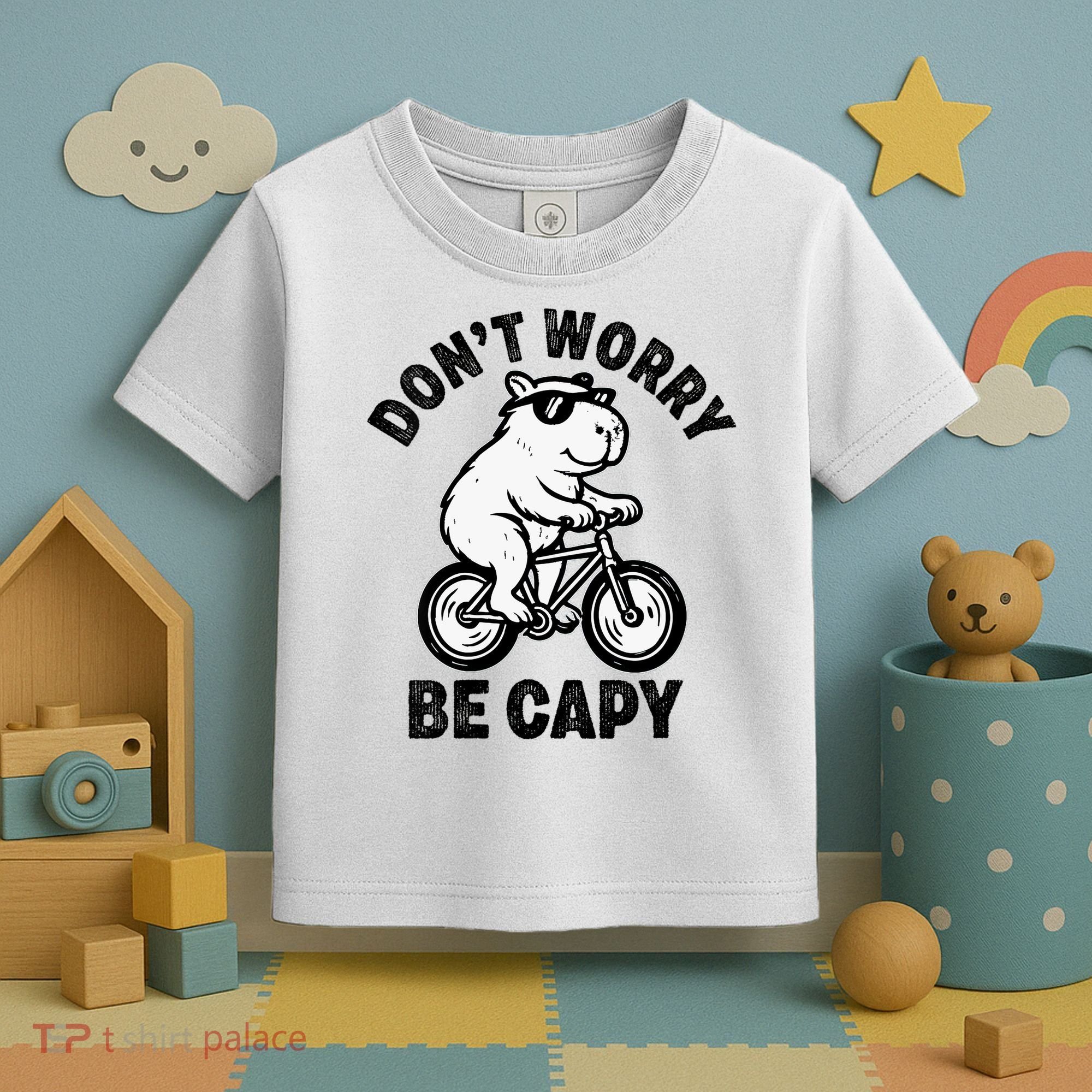Dont Worry Be Capy Capybara Funny Capybara Toddler T-Shirt