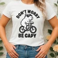 Dont Worry Be Capy Capybara Funny Capybara Women's T-Shirt thumb 2