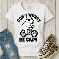 Dont Worry Be Capy Capybara Funny Capybara Women's T-Shirt thumb 3