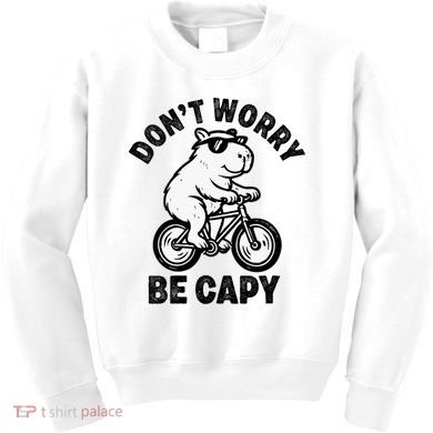 Dont Worry Be Capy Capybara Funny Capybara Kids Sweatshirt