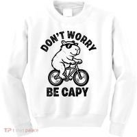 Dont Worry Be Capy Capybara Funny Capybara Kids Sweatshirt thumb 0