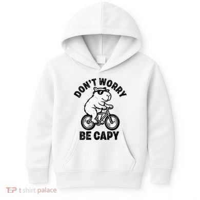 Dont Worry Be Capy Capybara Funny Capybara Kids Hoodie