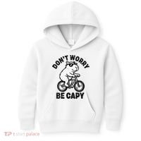 Dont Worry Be Capy Capybara Funny Capybara Kids Hoodie thumb 0