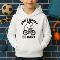 Dont Worry Be Capy Capybara Funny Capybara Kids Hoodie thumb 2