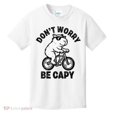 Dont Worry Be Capy Capybara Funny Capybara Kids T-Shirt
