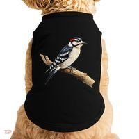 Downy Woodpecker Bird Lover Illustration Doggie Tank thumb 0