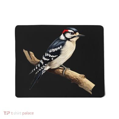 Downy Woodpecker Bird Lover Illustration Mousepad
