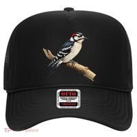 Downy Woodpecker Bird Lover Illustration Hat thumb 0
