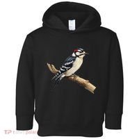 Downy Woodpecker Bird Lover Illustration Toddler Hoodie thumb 0