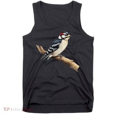 Downy Woodpecker Bird Lover Illustration Tank Top