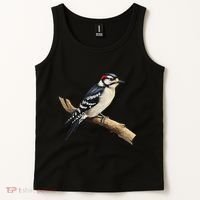 Downy Woodpecker Bird Lover Illustration Tank Top thumb 2