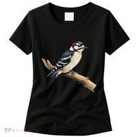 Downy Woodpecker Bird Lover Illustration Women's T-Shirt thumb 0