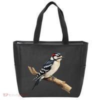 Downy Woodpecker Bird Lover Illustration Tote Bag thumb 0