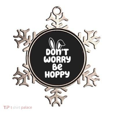 Don't Worry Be Hoppy Easter Bunny Holiday Ornament