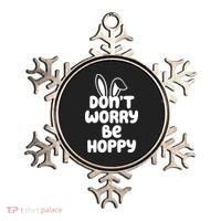 Don't Worry Be Hoppy Easter Bunny Holiday Ornament thumb 0
