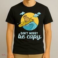 Don't Worry Be Capy Rodent South American Capybara T-Shirt thumb 3