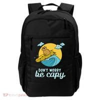 Don't Worry Be Capy Rodent South American Capybara Backpack thumb 0