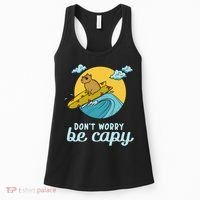 Don't Worry Be Capy Rodent South American Capybara Women's Tank Top thumb 0