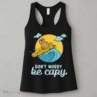 Don't Worry Be Capy Rodent South American Capybara Women's Tank Top thumb 3
