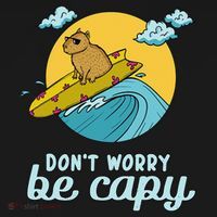 Don't Worry Be Capy Rodent South American Capybara Women's Tank Top thumb 5