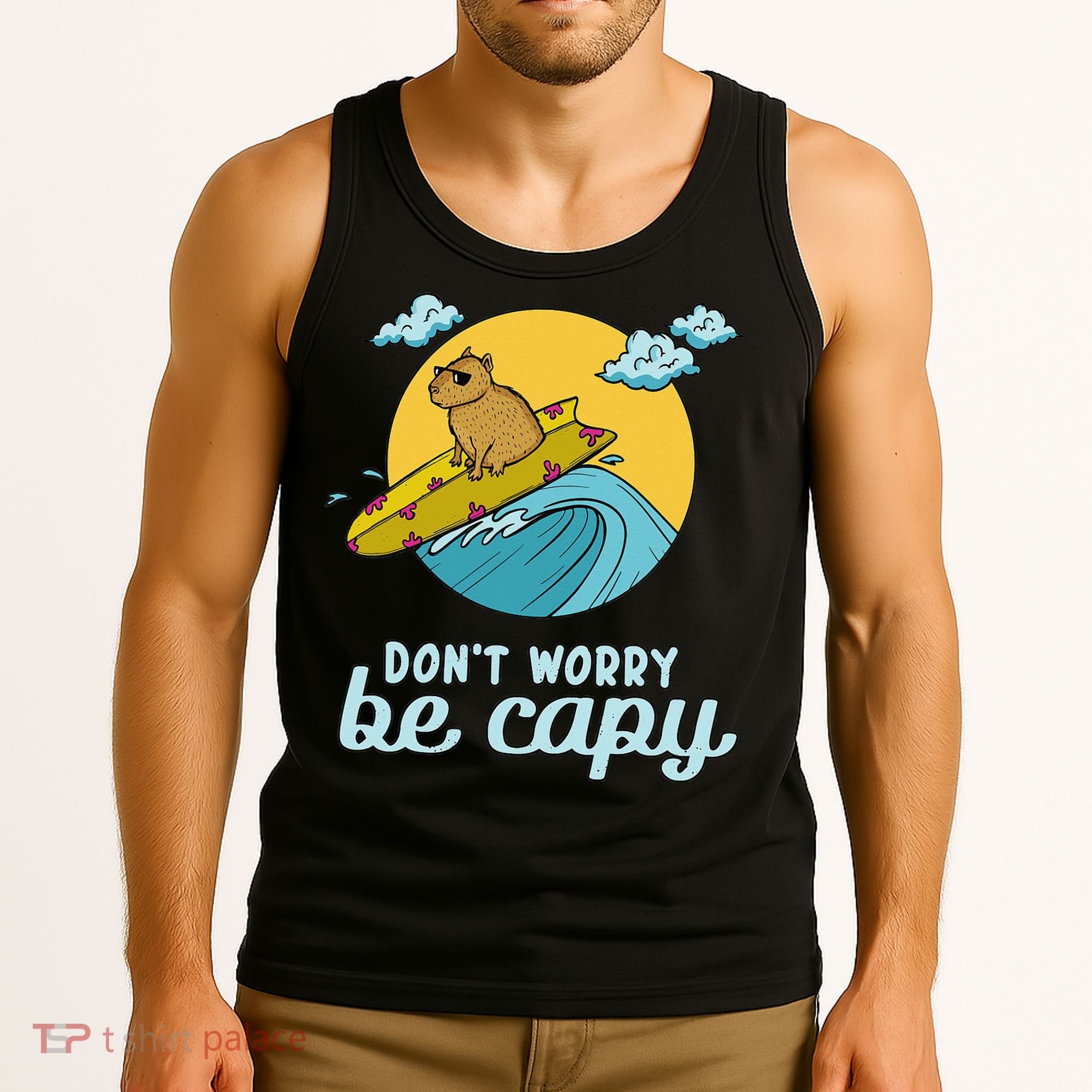 Don't Worry Be Capy Rodent South American Capybara Tank Top