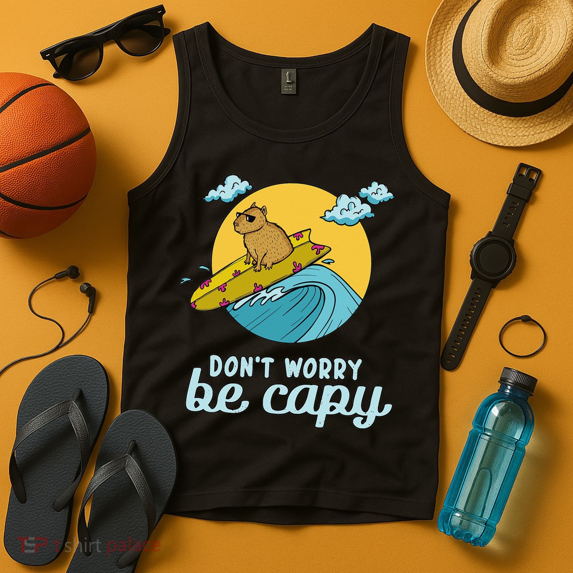Don't Worry Be Capy Rodent South American Capybara Tank Top