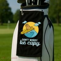 Don't Worry Be Capy Rodent South American Capybara Golf Towel thumb 2