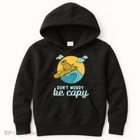 Don't Worry Be Capy Rodent South American Capybara Kids Hoodie thumb 0