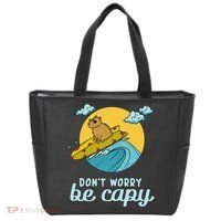 Don't Worry Be Capy Rodent South American Capybara Tote Bag thumb 0