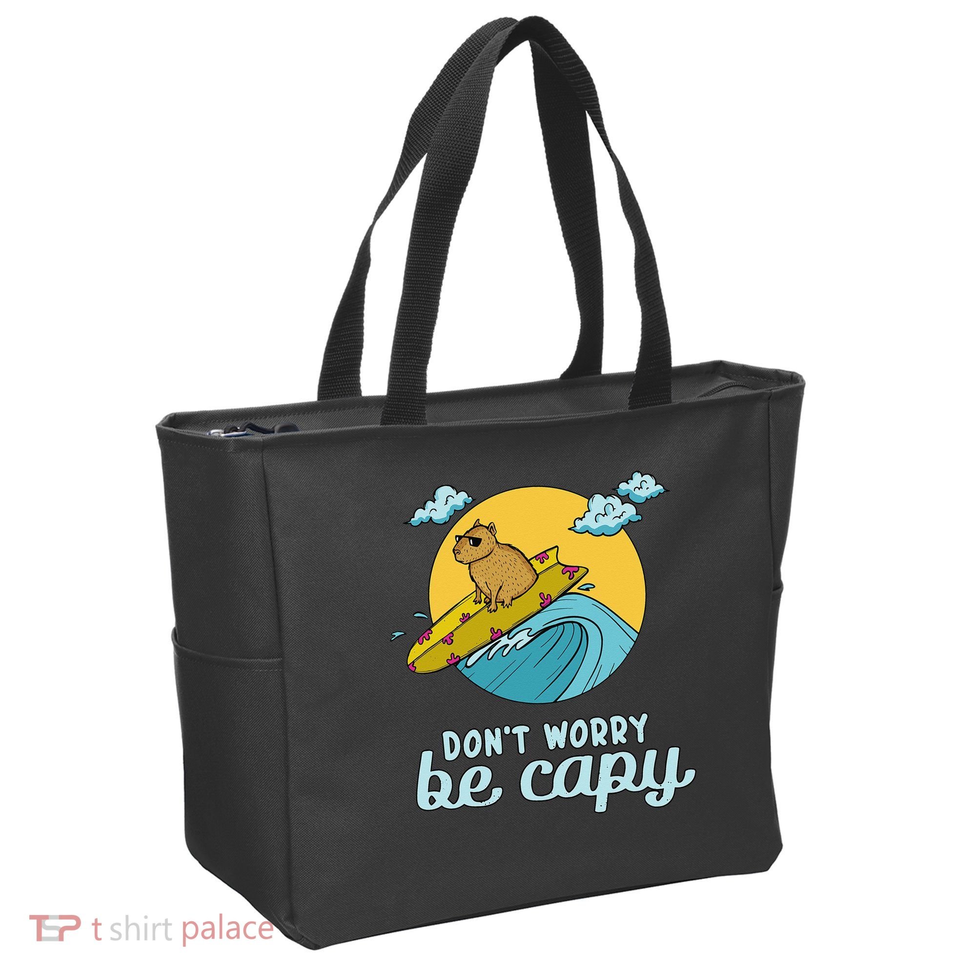 Don't Worry Be Capy Rodent South American Capybara Tote Bag