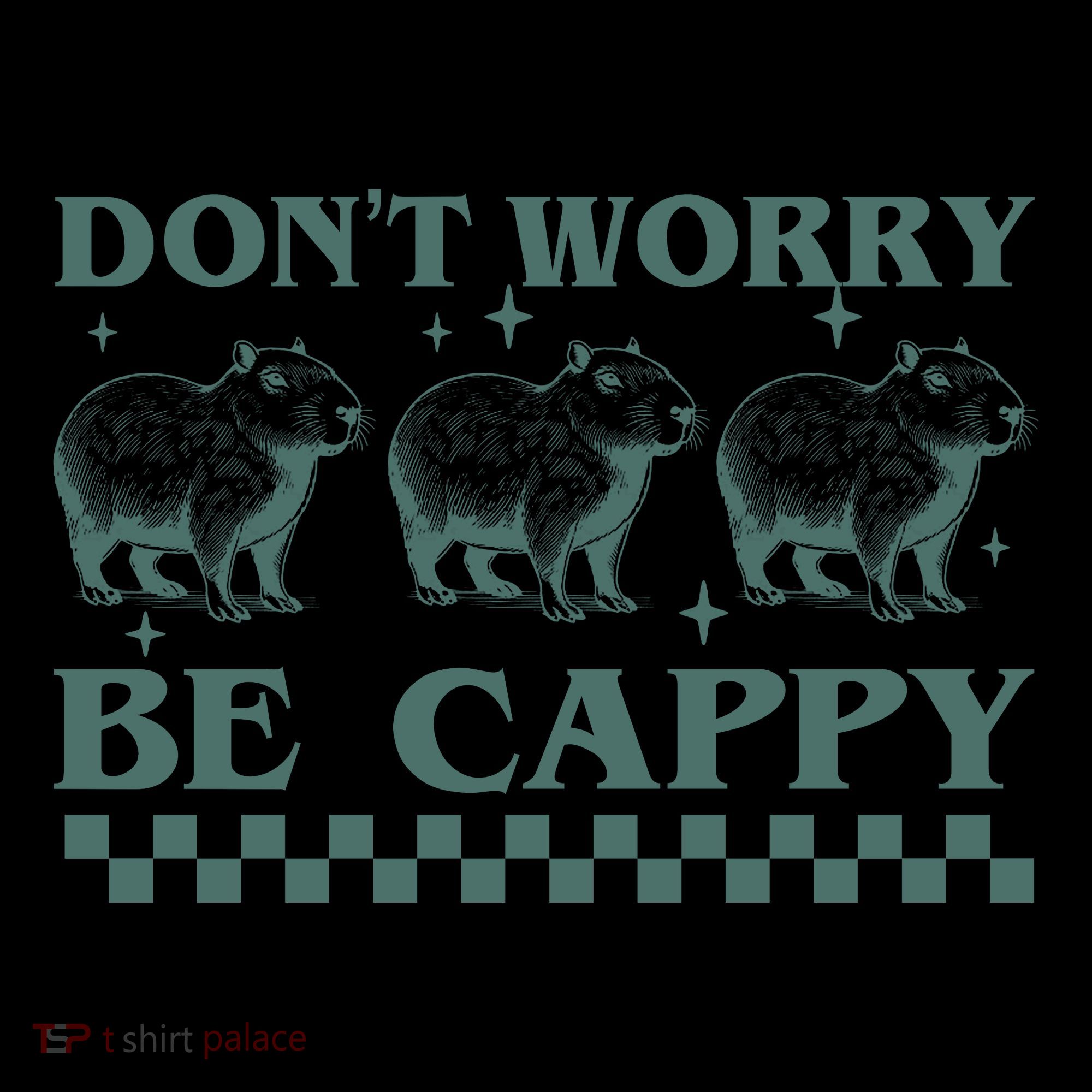 DonT Worry Be Cappy Funny Capybara Toddler Hoodie