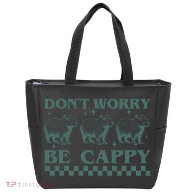 DonT Worry Be Cappy Funny Capybara Tote Bag