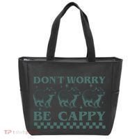 DonT Worry Be Cappy Funny Capybara Tote Bag thumb 0