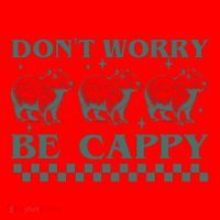 DonT Worry Be Cappy Funny Capybara Santa Hat thumb 1